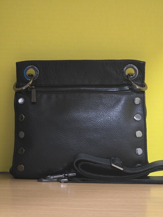 Hammitt Handbags - Hammitt MD Tony Black Leather Crossbody Bag
